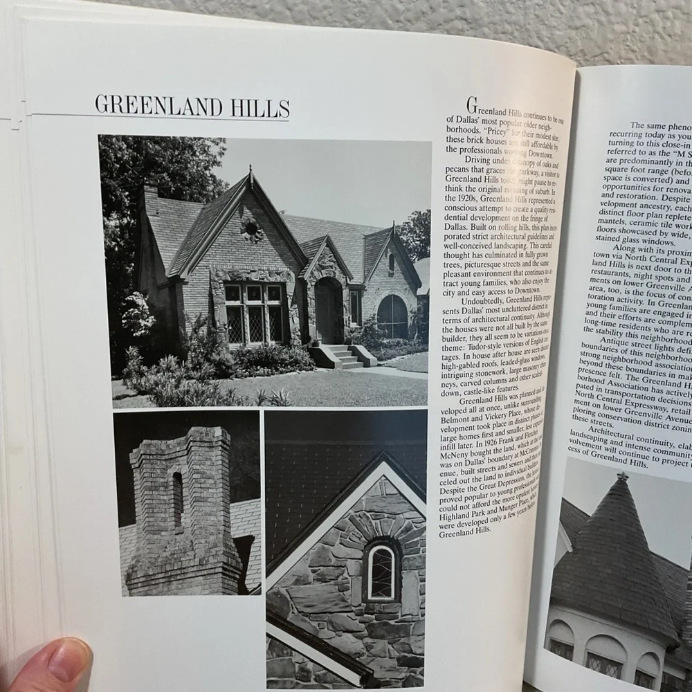 A Guide to the Older Neighborhoods of Dallas Vintage Dallas History Book